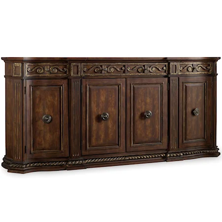 Credenza with 3 Drawers and 4 Doors